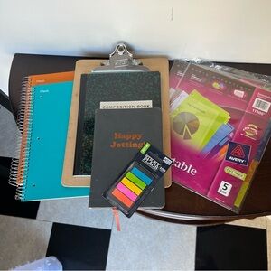 Back to school, school supplies set